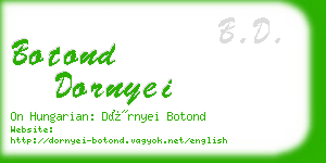 botond dornyei business card